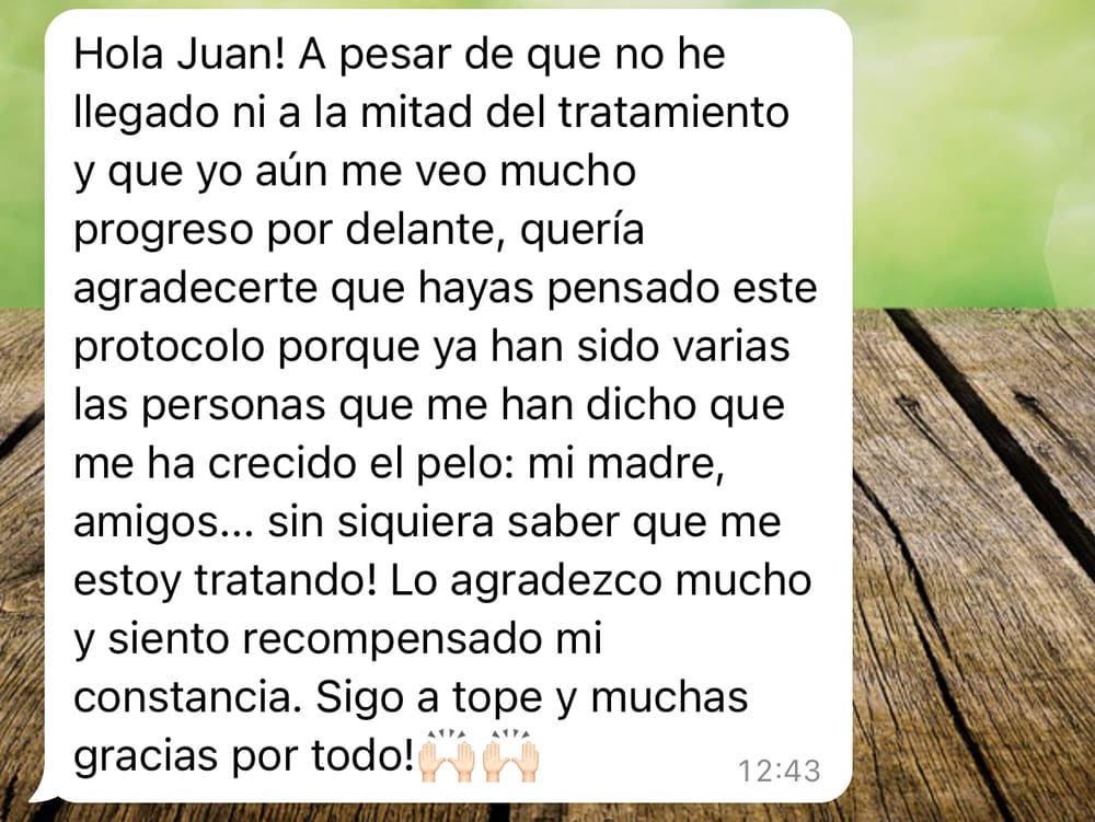 Mensaje real de Alumno del protocolo